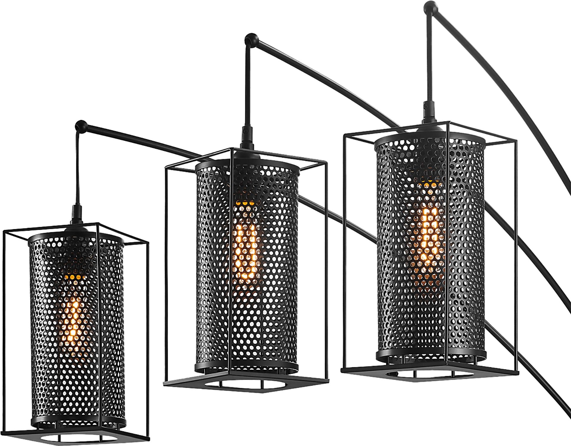 Zimke Cove Black 3-Arc Floor Lamp - Image 3