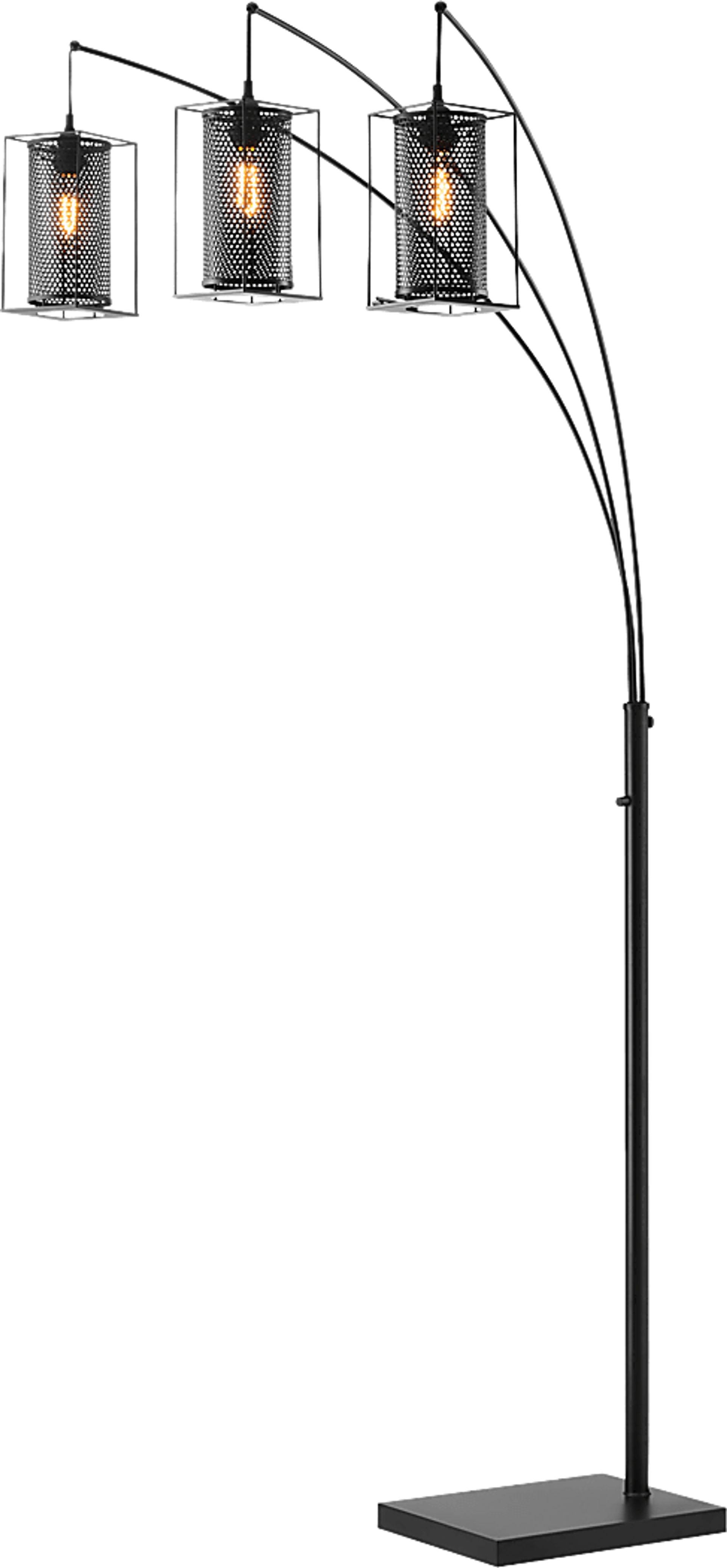 Zimke Cove Black 3-Arc Floor Lamp - Image 1
