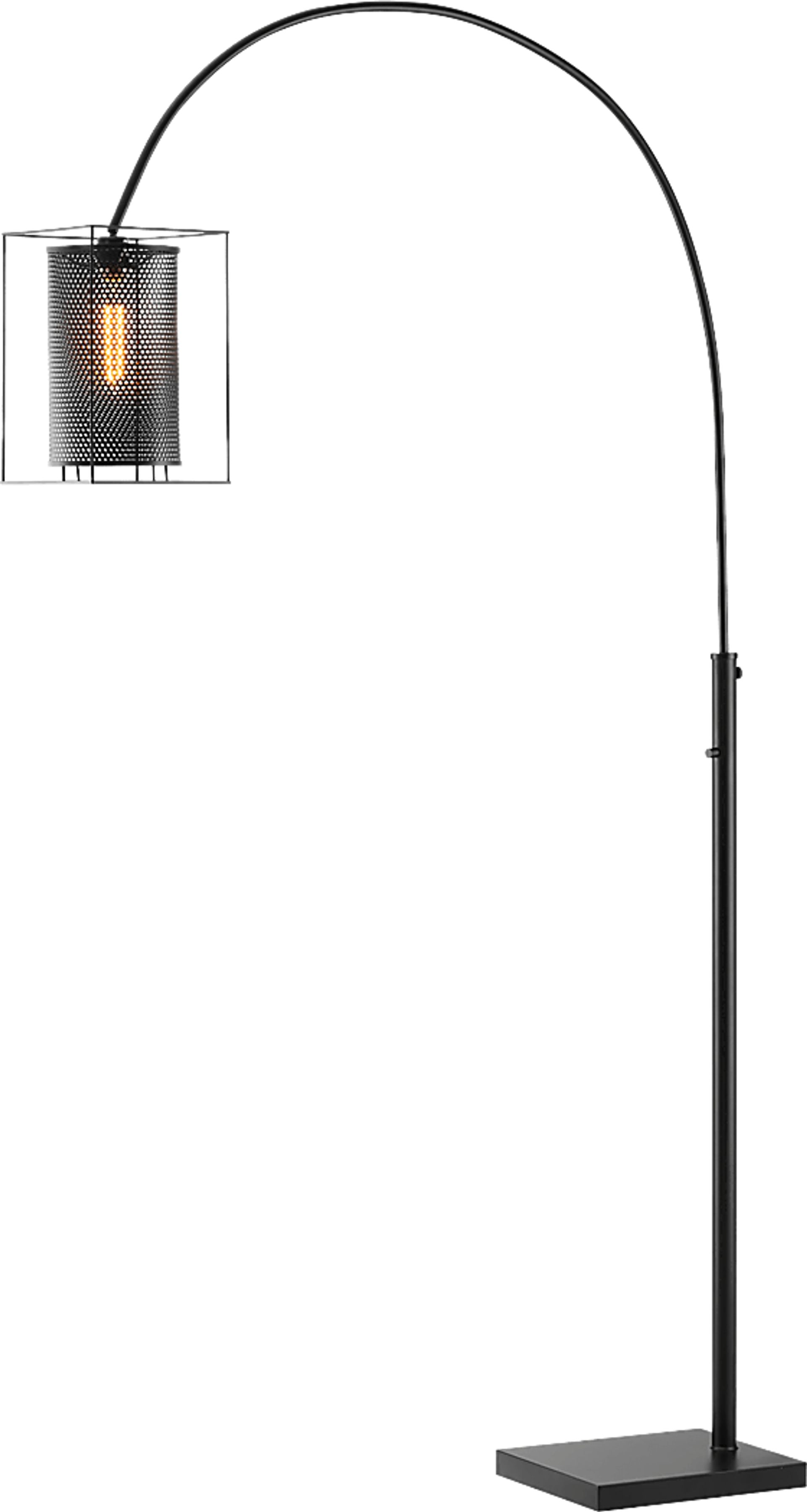 Zimke Cove Black Arc Floor Lamp - Image 1