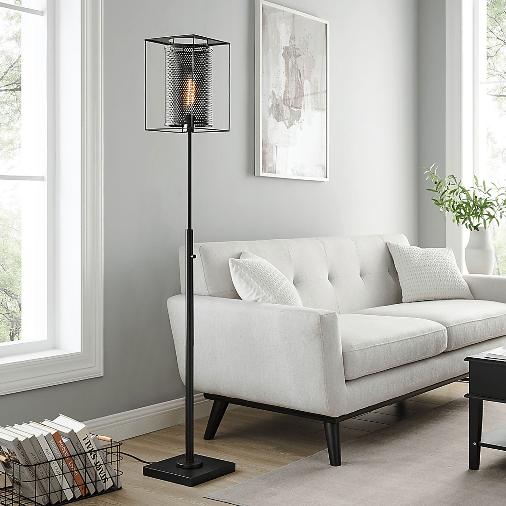 Zimke Cove Black Floor Lamp - Image 2