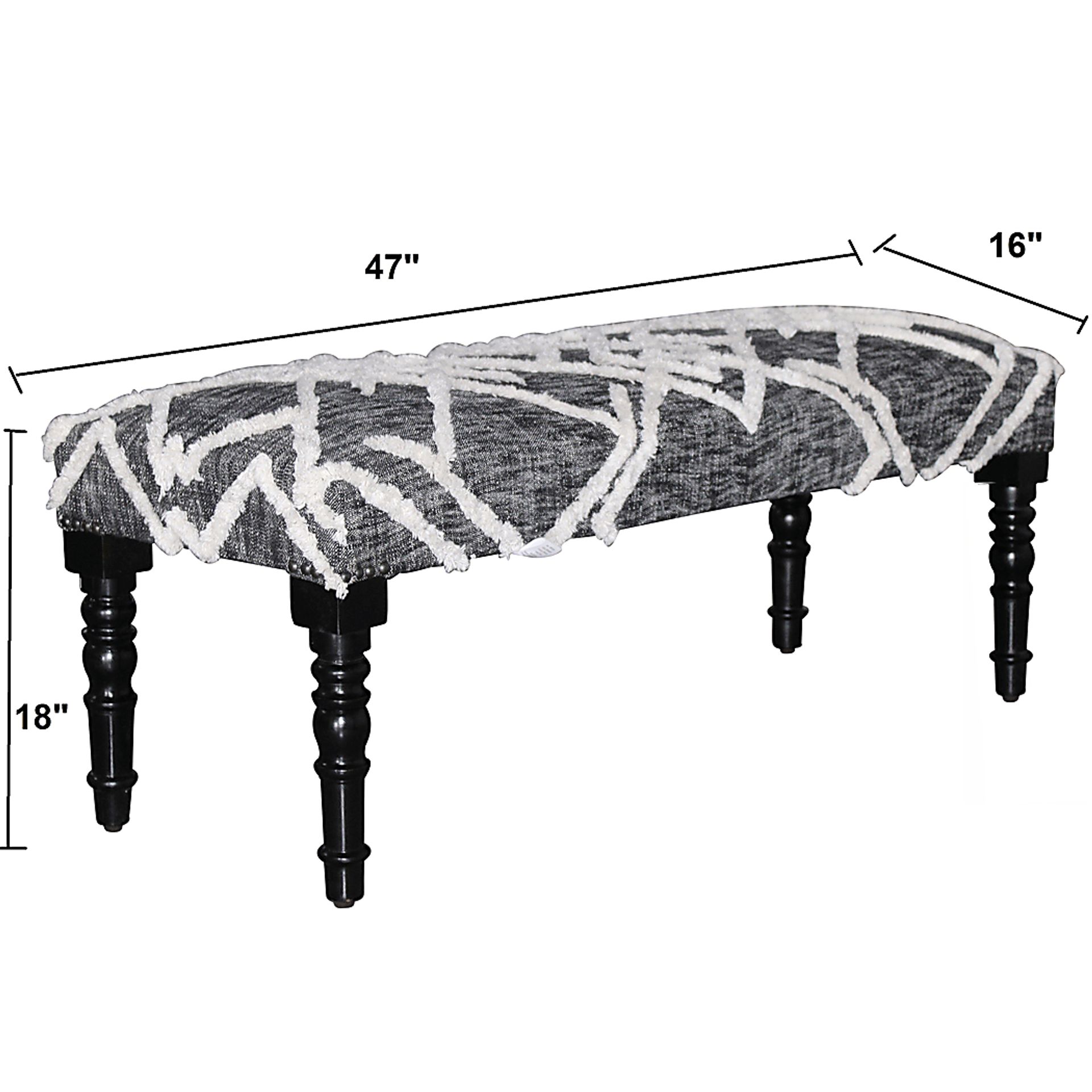 Zindan Black/Gray Bench - Image 8