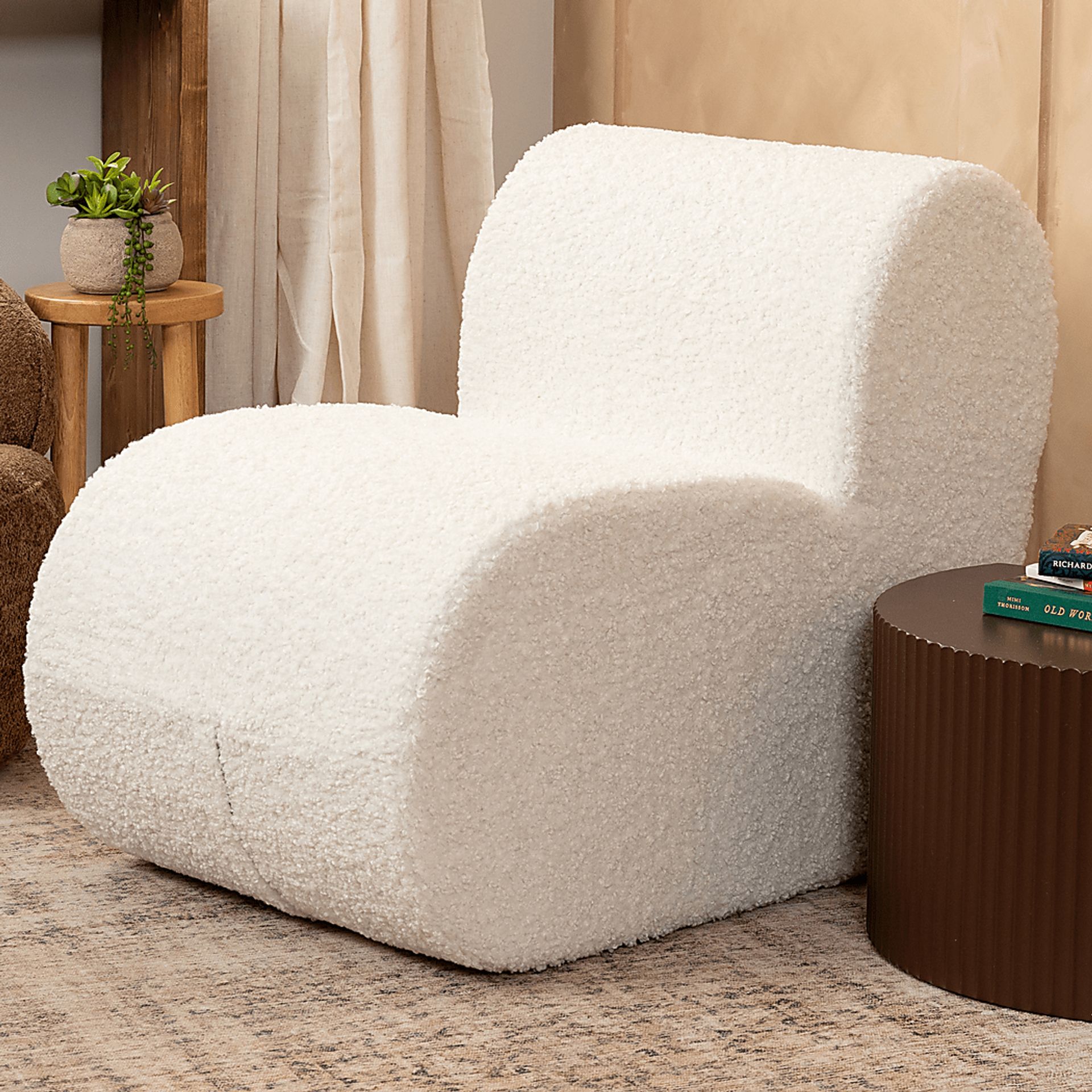 Zinei White Accent Chair - Image 2
