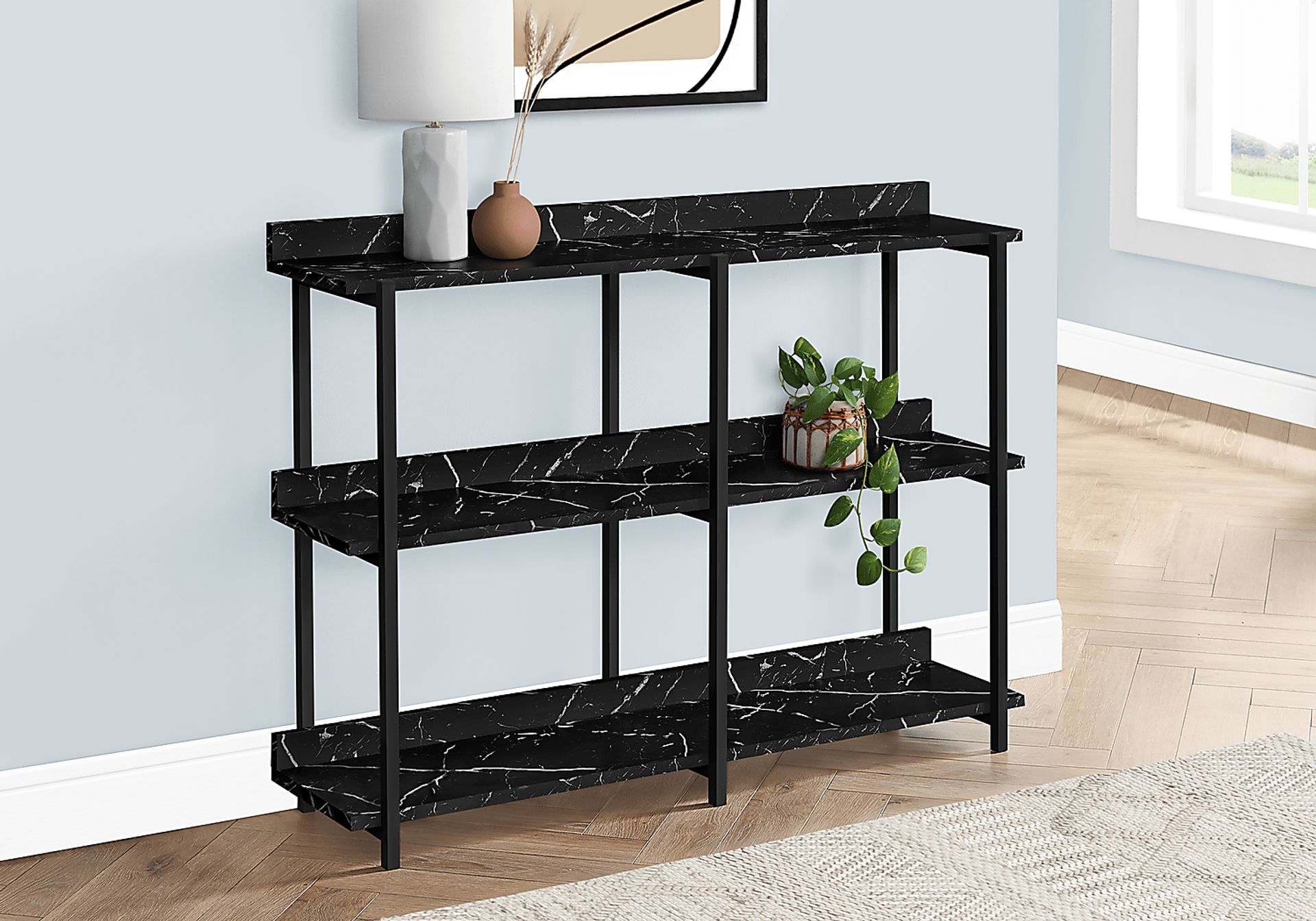 Zinke Black Console Table - Image 3