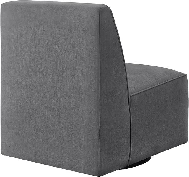 Zinkoff Dark Gray Swivel Accent Chair - Thumbnail - Image 4