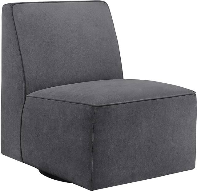 Zinkoff Dark Gray Swivel Accent Chair - Thumbnail - Image 1