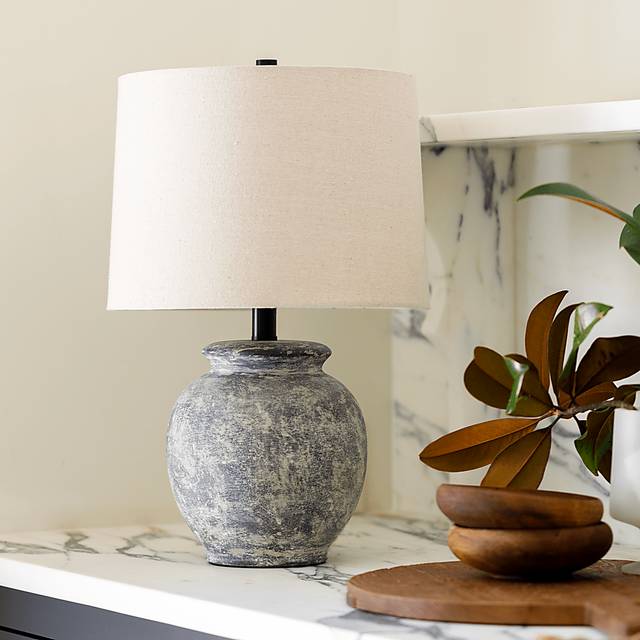 Zinna Cay Gray Lamp - Thumbnail - Image 2