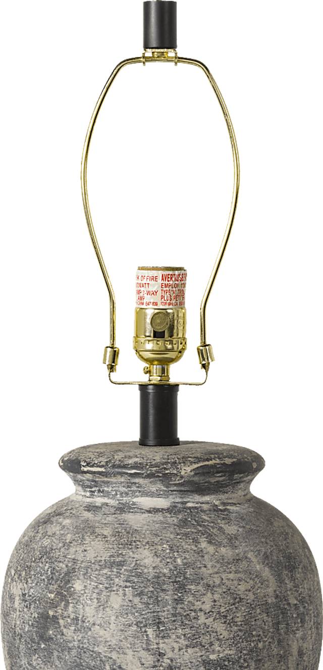 Zinna Cay Gray Lamp - Thumbnail - Image 4