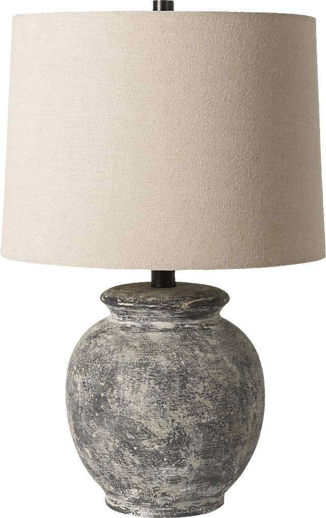 Zinna Cay Gray Lamp - Thumbnail - Image 1