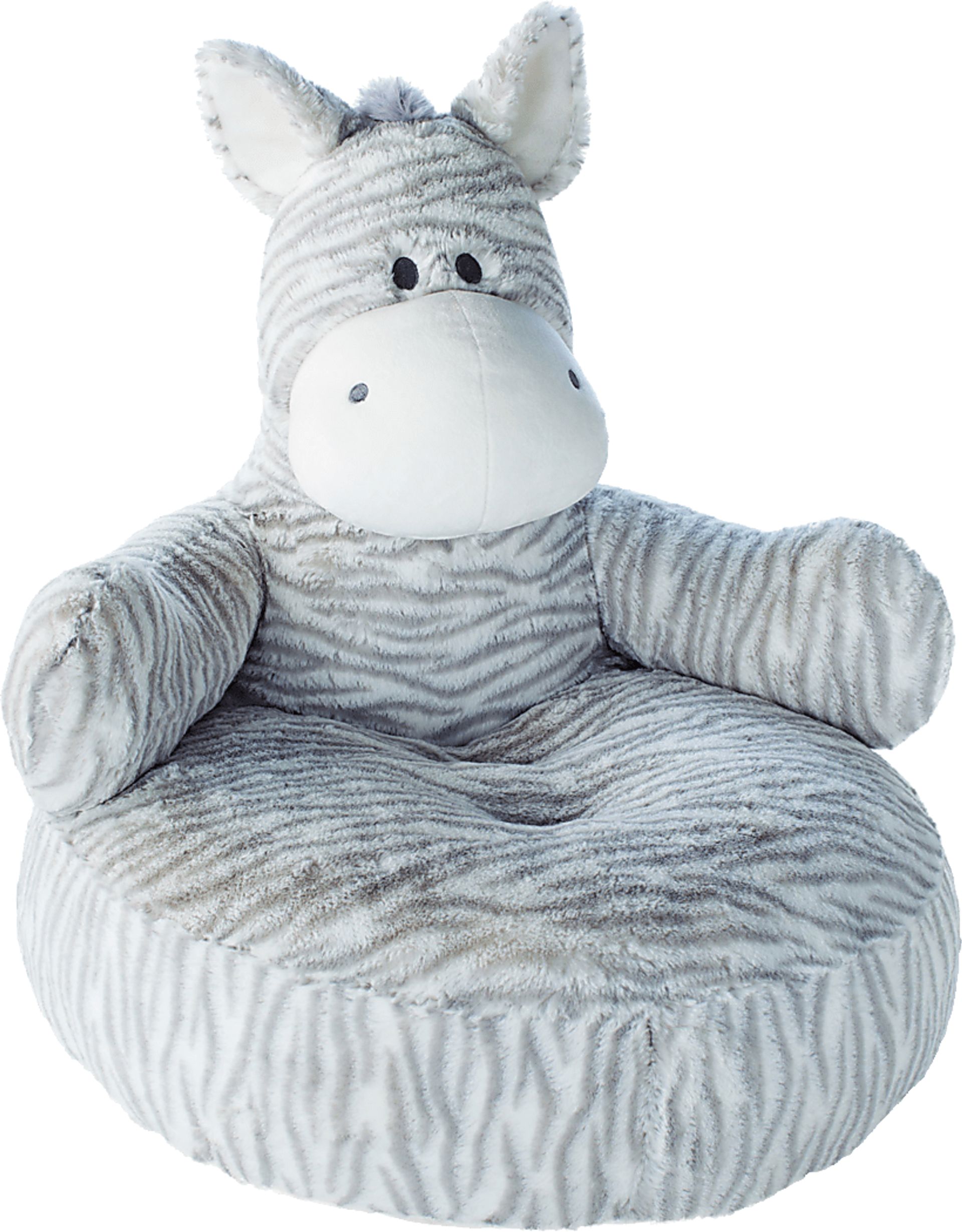 Zippy Zebra Light Gray Toddler Chair - Image 1