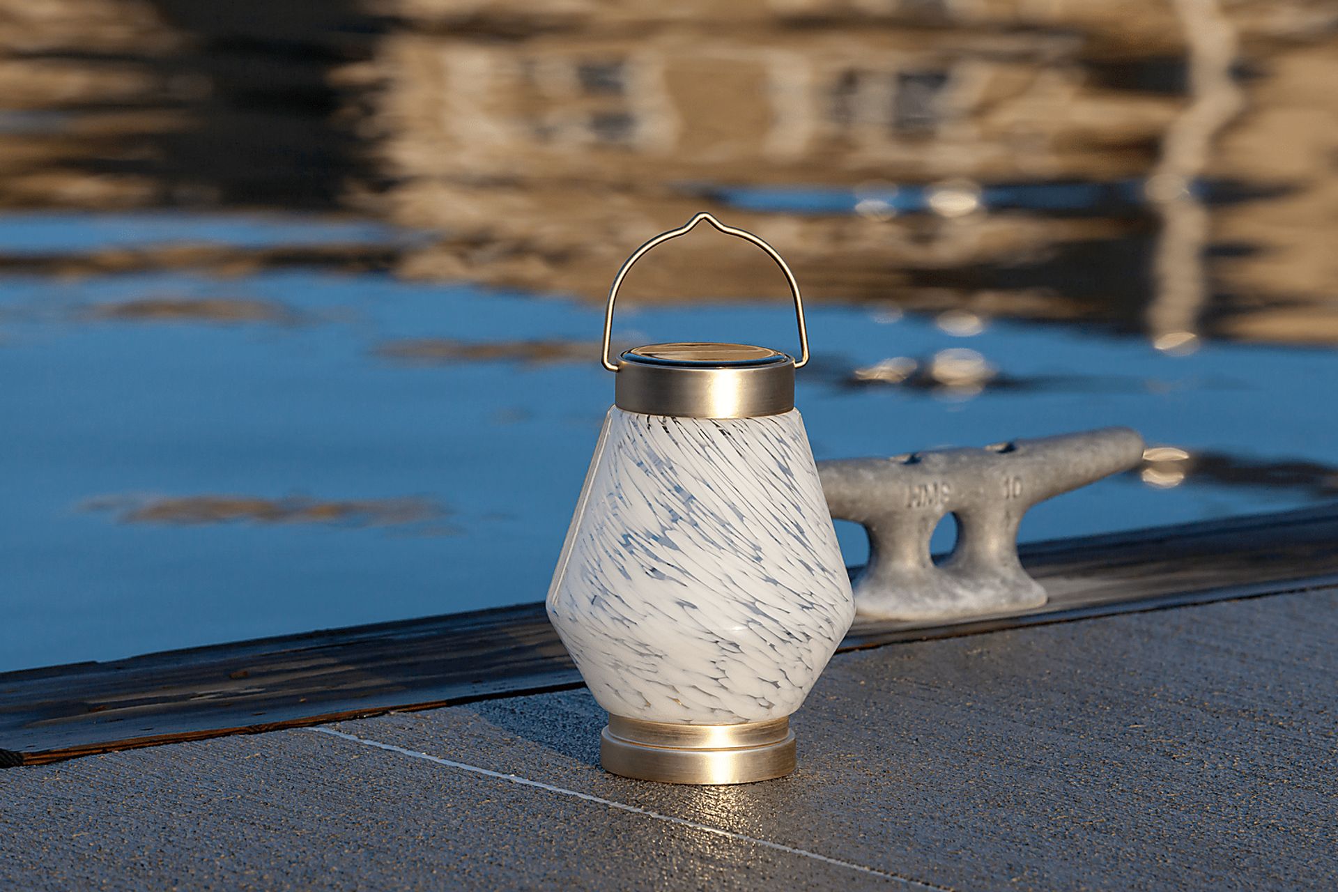 Zipton Isle Outdoor White Solar Lantern - Image 2