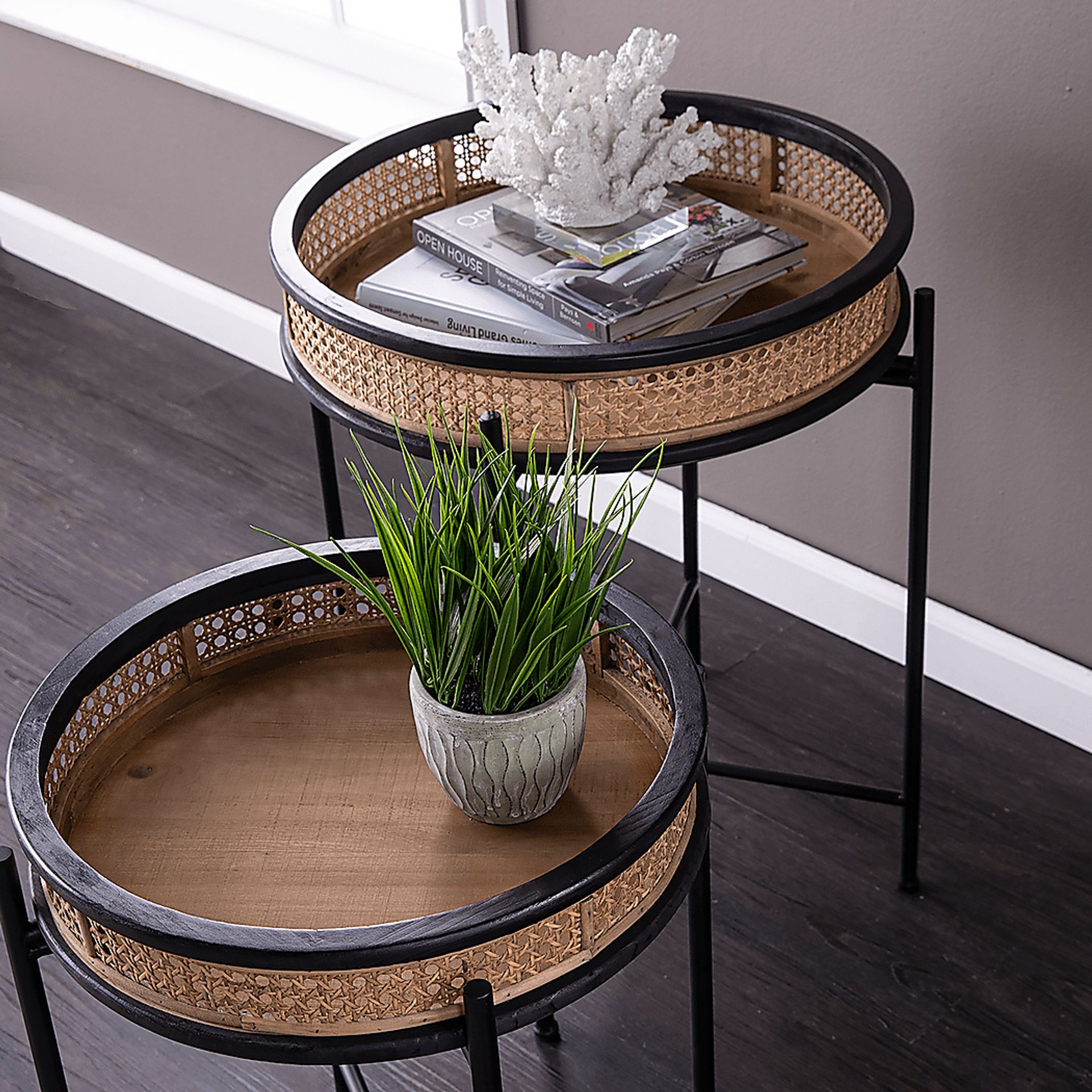 Zircone Black Accent Table, Set of 2 - Image 11