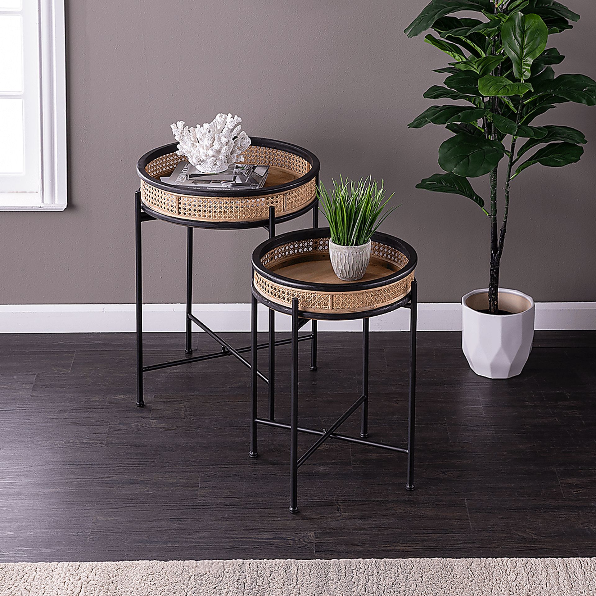 Zircone Black Accent Table, Set of 2 - Image 10