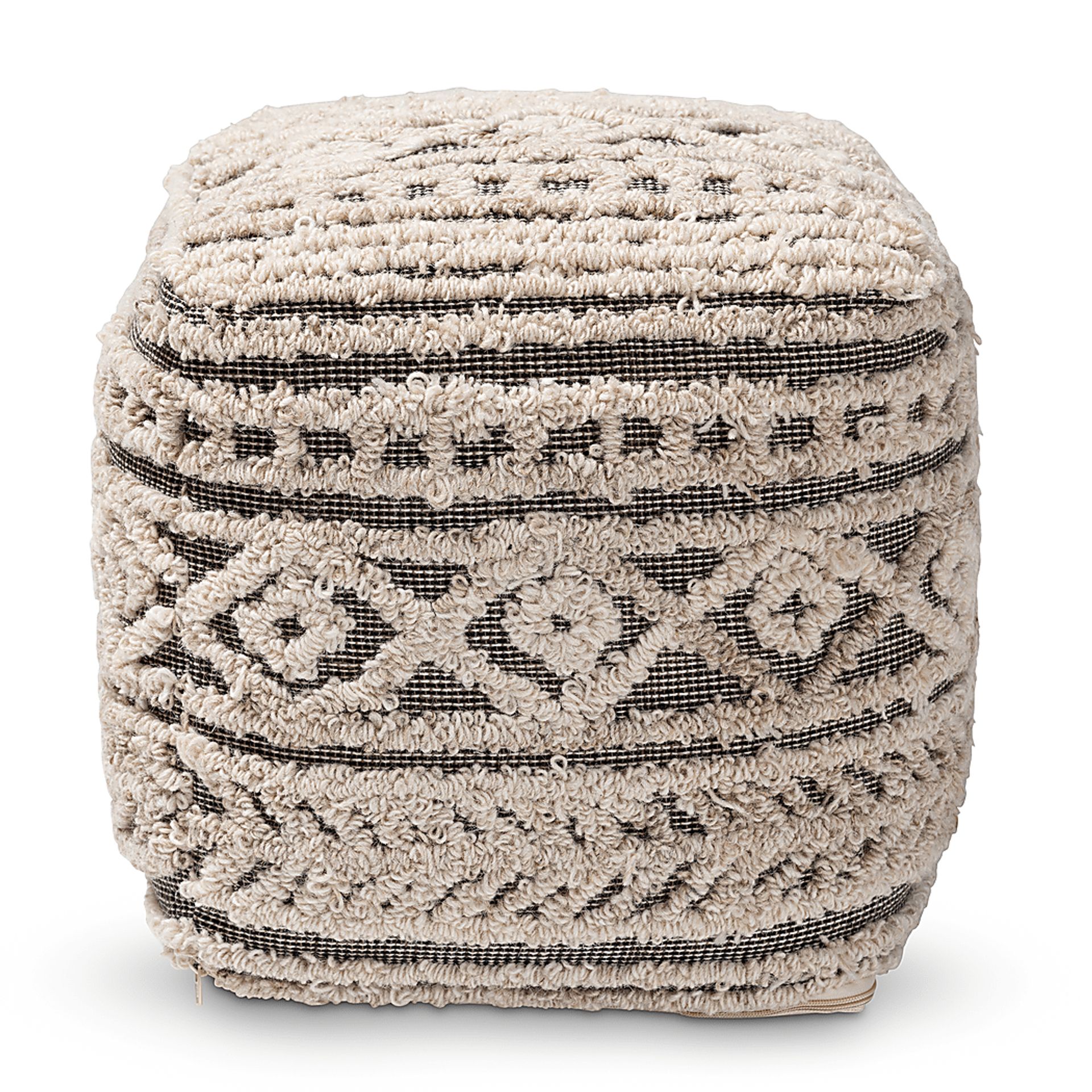 Zoar Heights Beige Pouf - Image 2