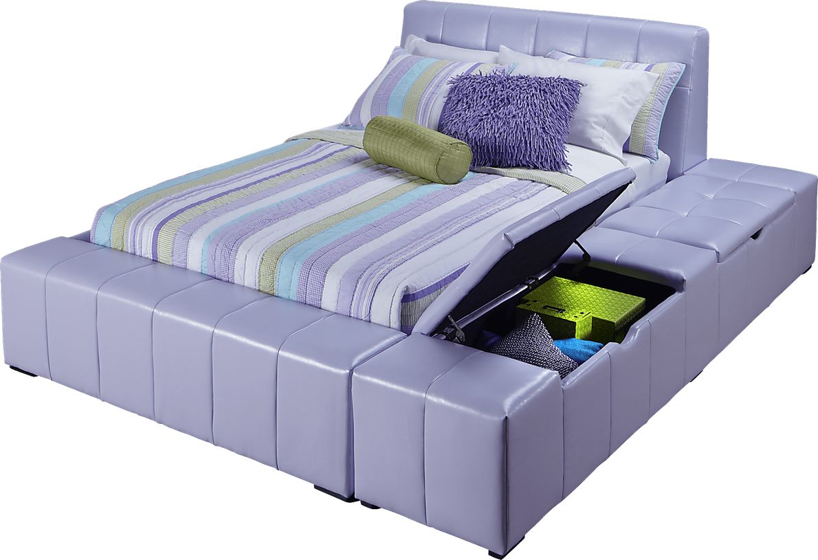 Zoey Lavender 4 Pc Full Storage Bed Rooms To Go