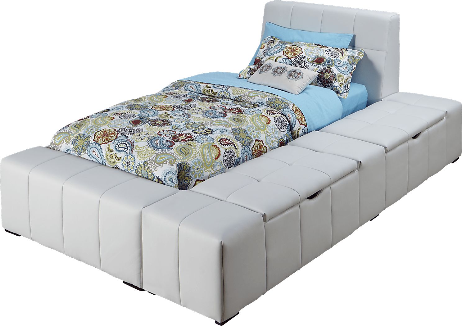 Zoey White 3 Pc Twin Storage Bed Rooms To Go