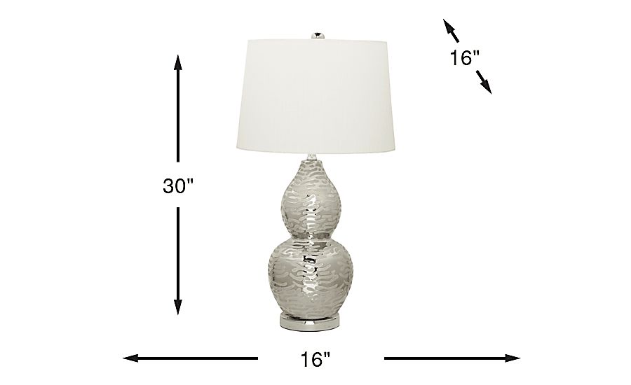 Zoila Silver Gray Lamp | Rooms to Go