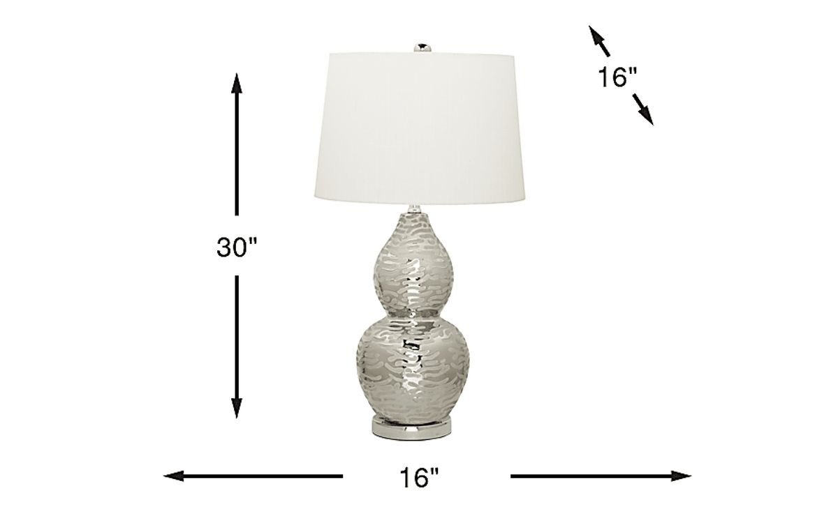 Zoila Silver Gray Lamp | Rooms to Go