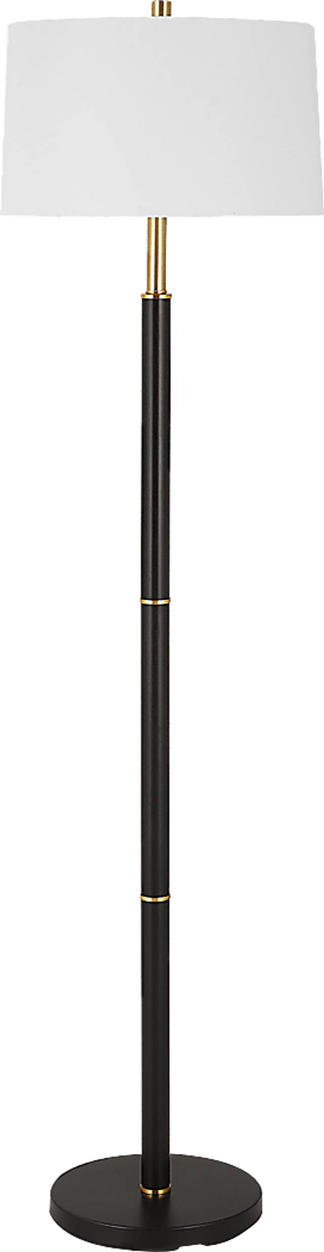 Zorro Circle Black Floor Lamp - Thumbnail - Image 1
