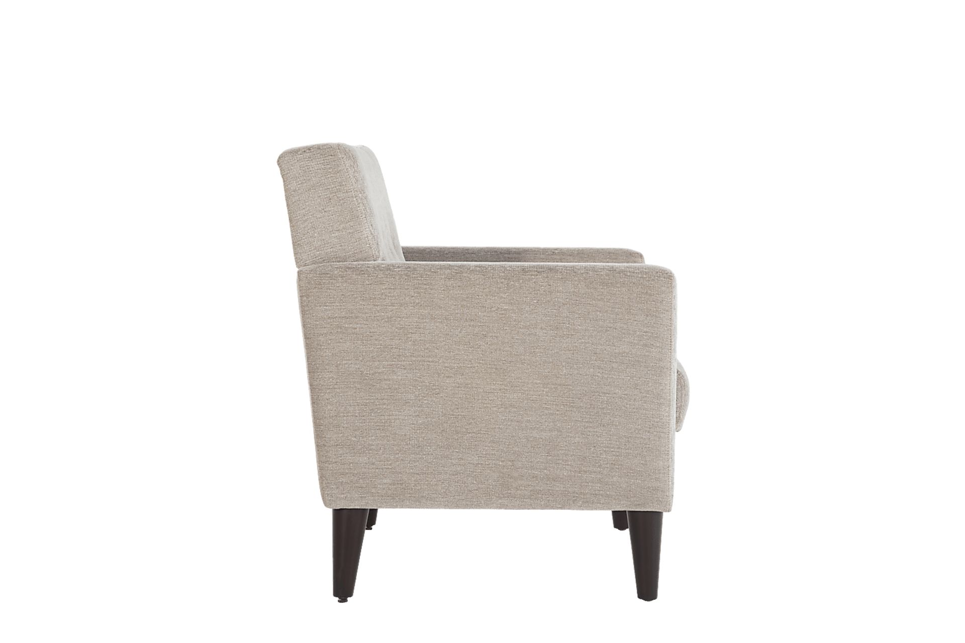 Zouave Beige Accent Chair and Ottoman - Image 2