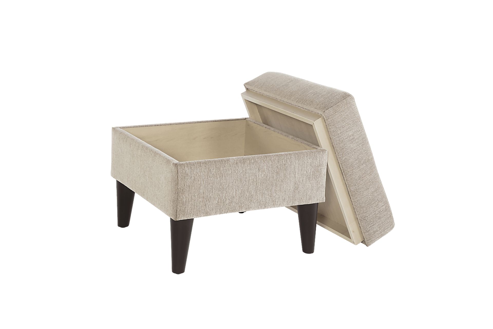 Zouave Beige Accent Chair and Ottoman - Image 4