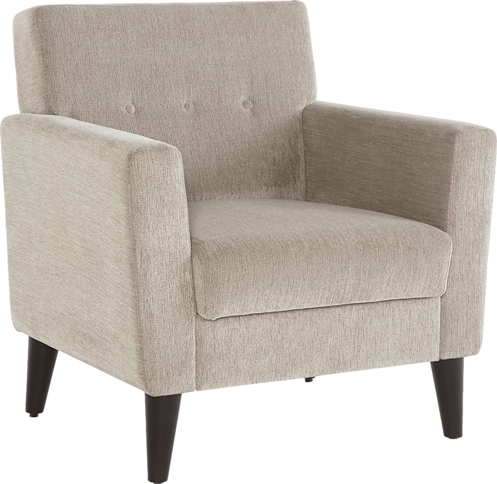 Zouave Beige Accent Chair and Ottoman - Image 1