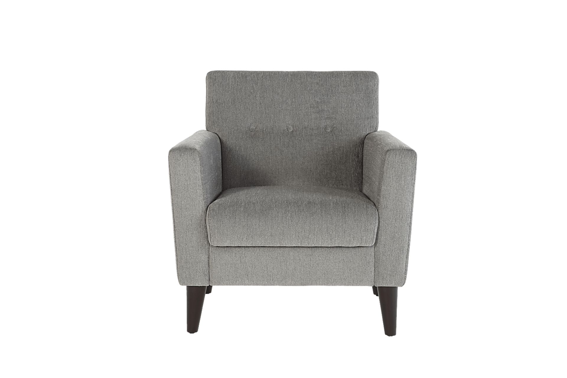 Zouave Gray Accent Chair and Ottoman - Image 4