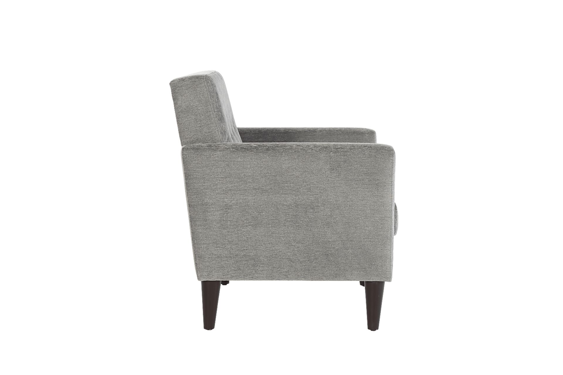Zouave Gray Accent Chair and Ottoman - Image 5