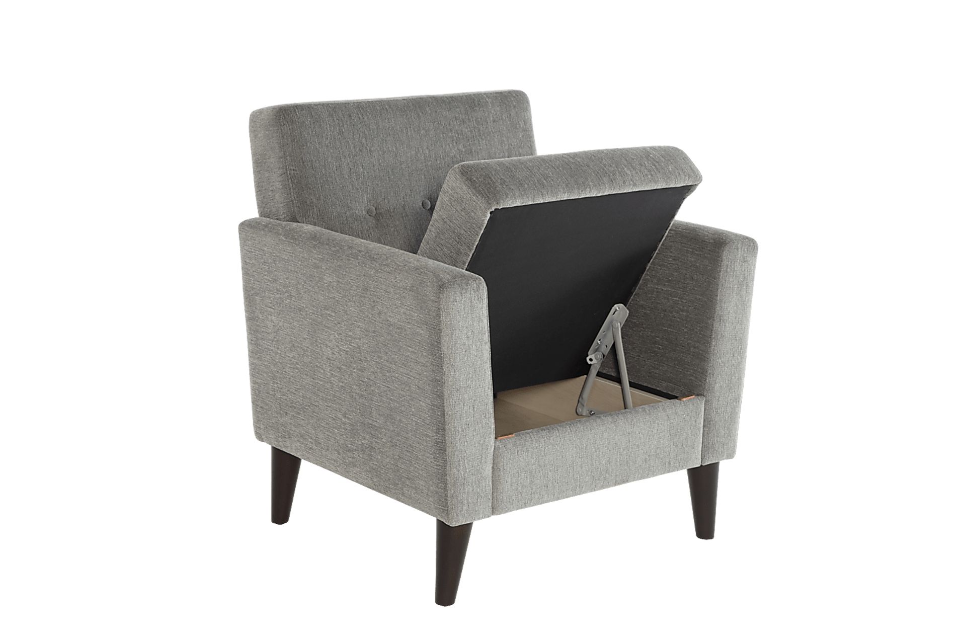 Zouave Gray Accent Chair and Ottoman - Image 6