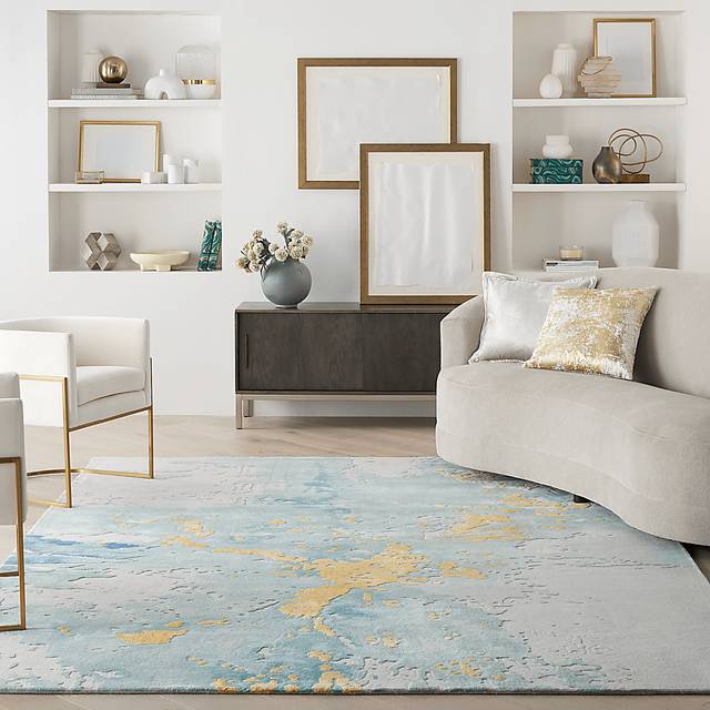 Zoulez Seafoam/Gold 5'6 x 7'5 Rug - Thumbnail - Image 2