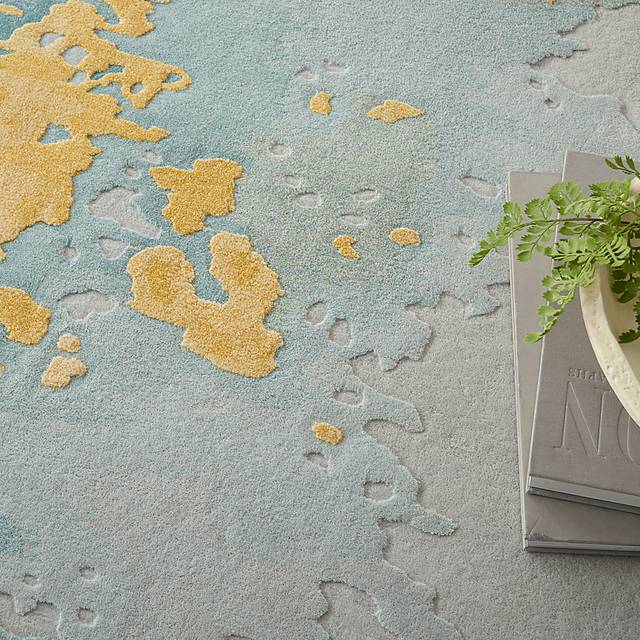 Zoulez Seafoam/Gold 5'6 x 7'5 Rug - Thumbnail - Image 6