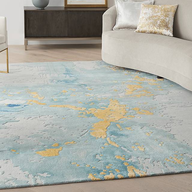 Zoulez Seafoam/Gold 5'6 x 7'5 Rug - Thumbnail - Image 7