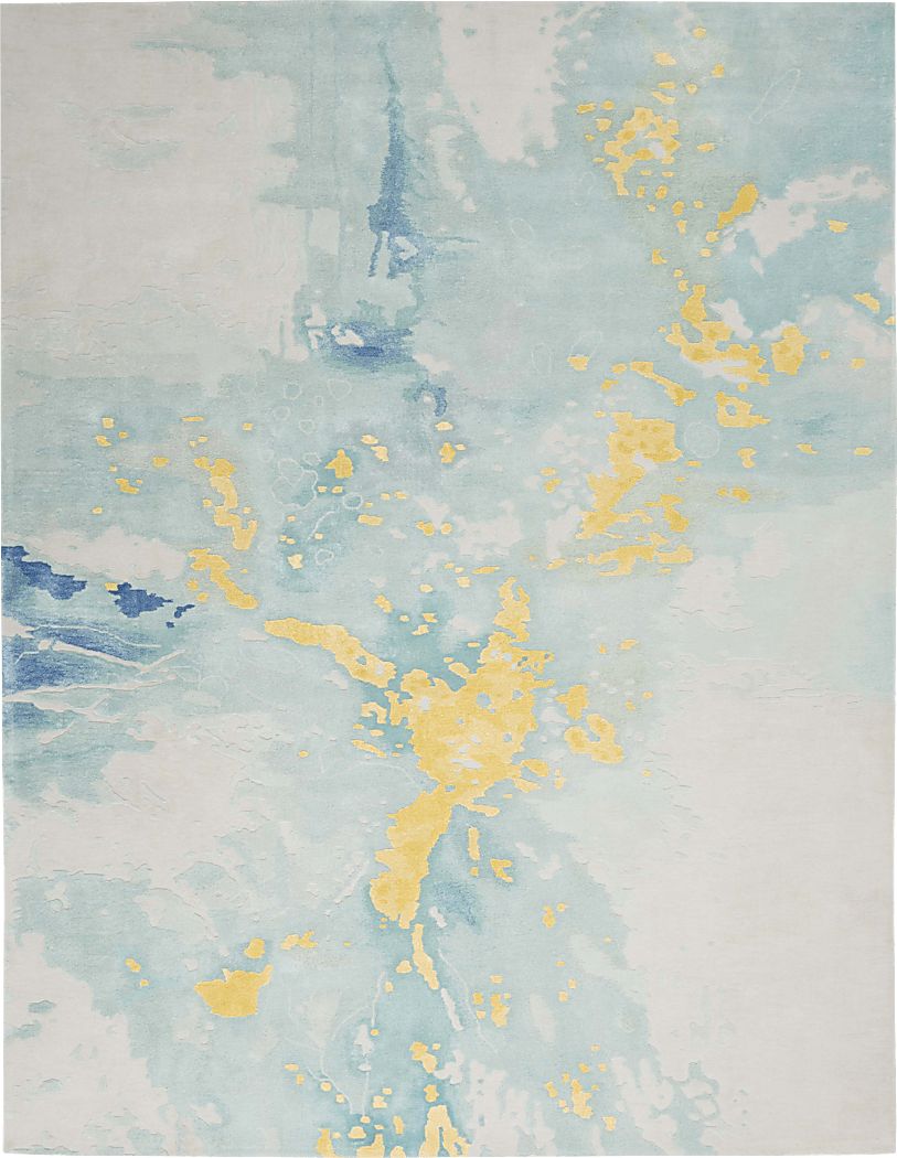 Zoulez Seafoam/Gold 5'6 x 7'5 Rug