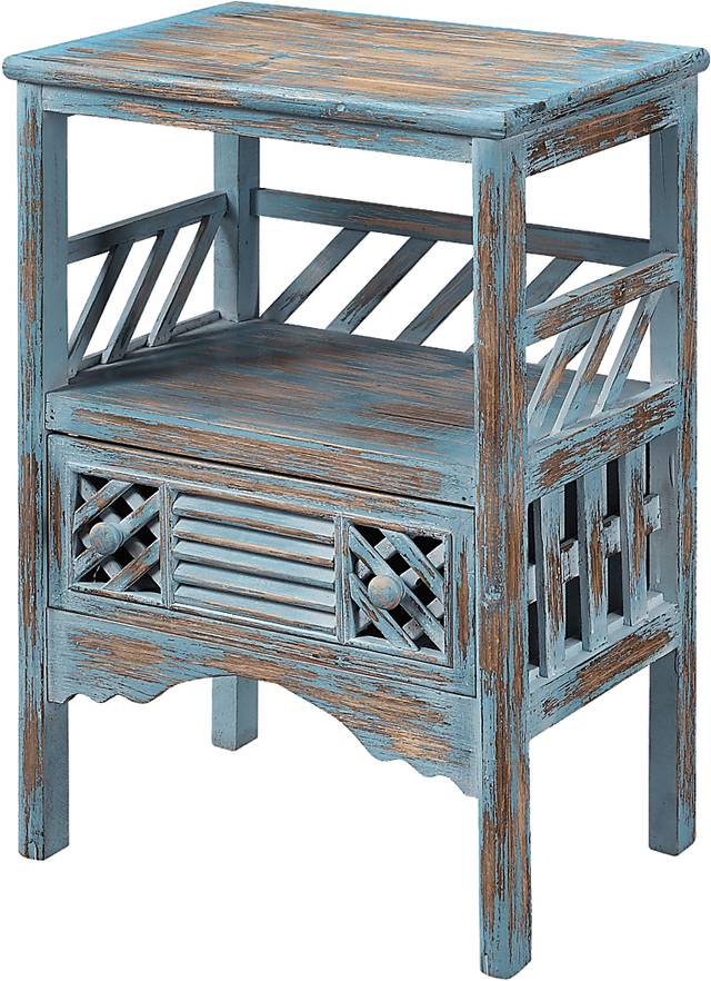 Zowen Blue Accent Table - Thumbnail - Image 1