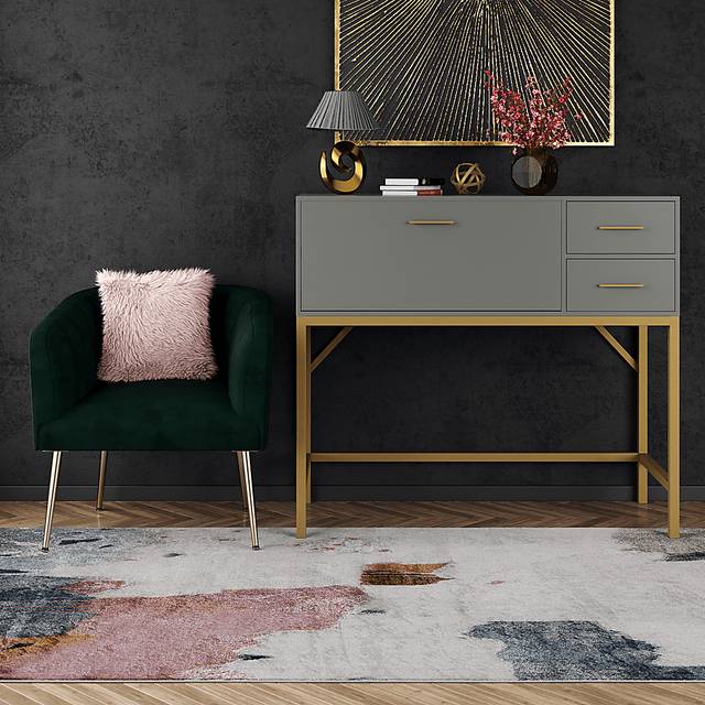 CosmoLiving By Cosmopolitan Zowey Gray 8' x 10' Rug - Thumbnail - Image 5