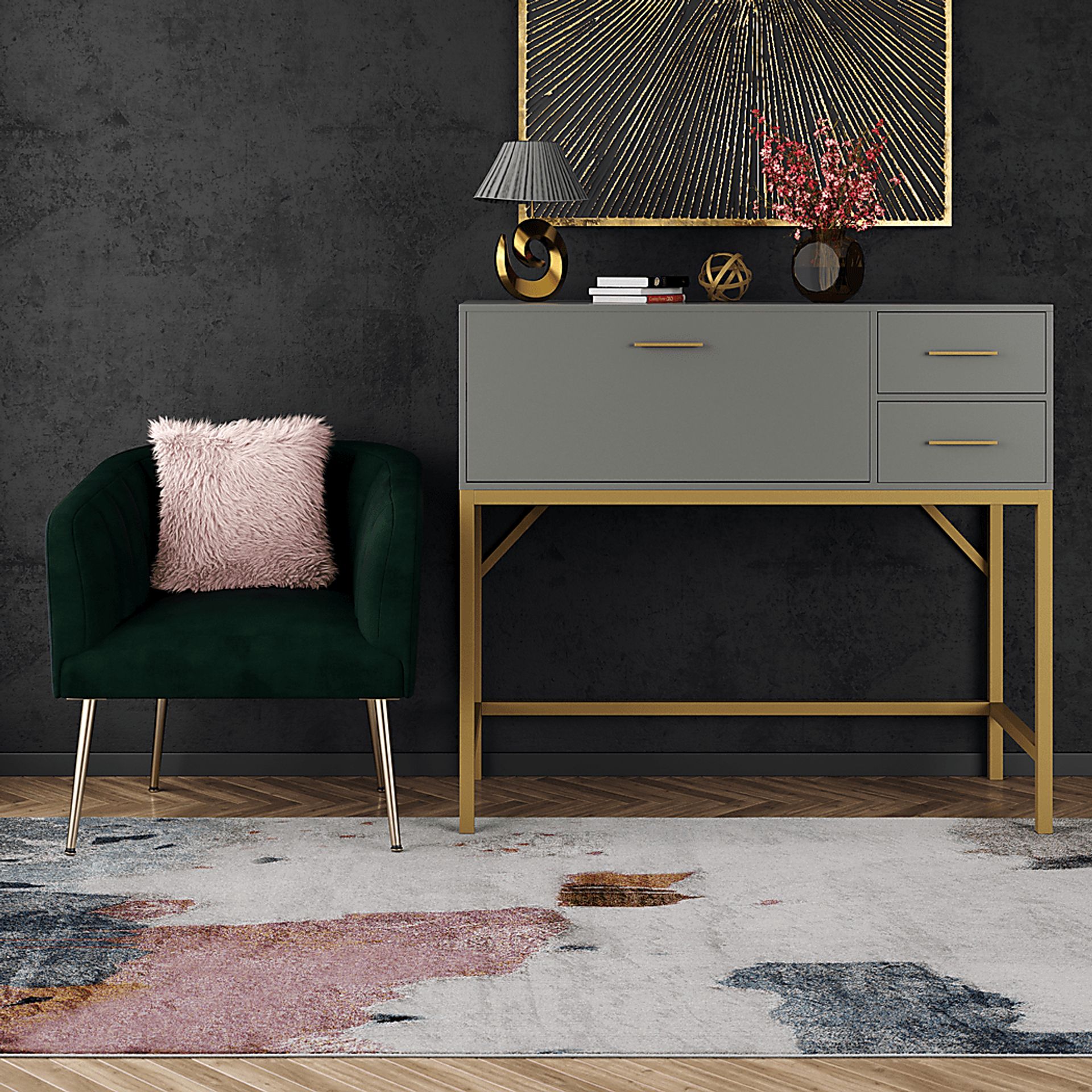 CosmoLiving By Cosmopolitan Zowey Gray 8' x 10' Rug - Image 5