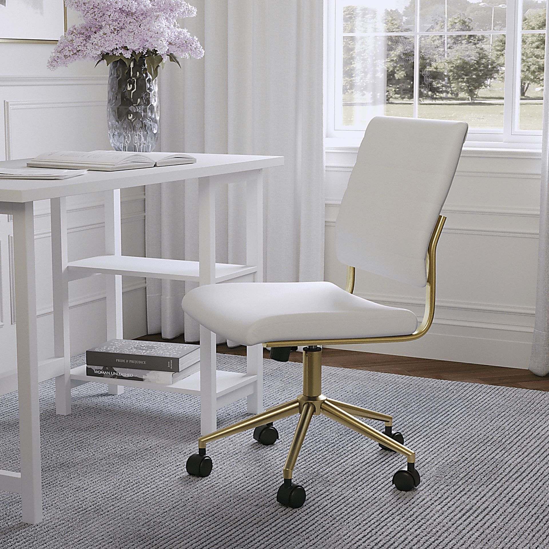 Zubicek White Office Chair - Image 3