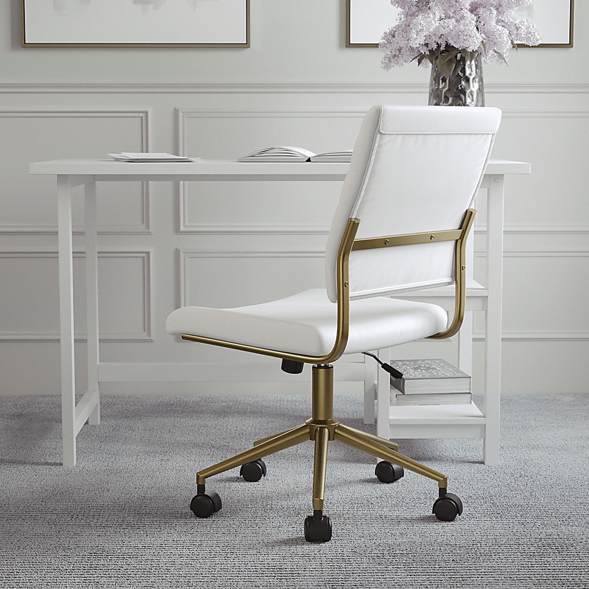 Zubicek White Office Chair - Image 4