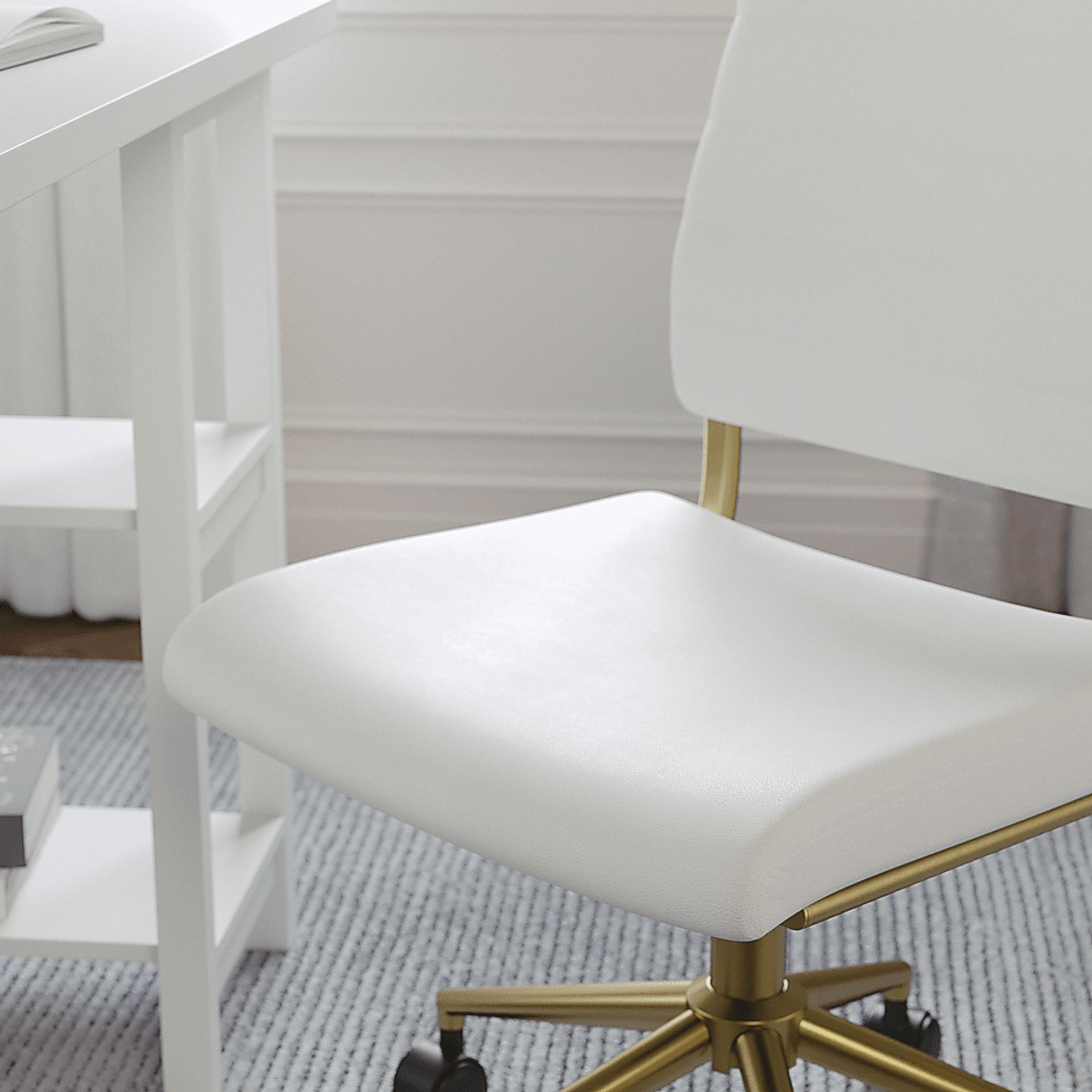 Zubicek White Office Chair - Image 5
