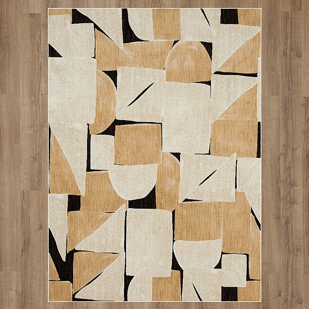 Zuhu Cream Beige Rug | Rooms to Go
