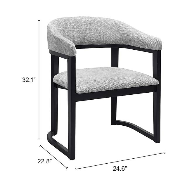 Zulay Gray Dining Chair - Thumbnail - Image 2