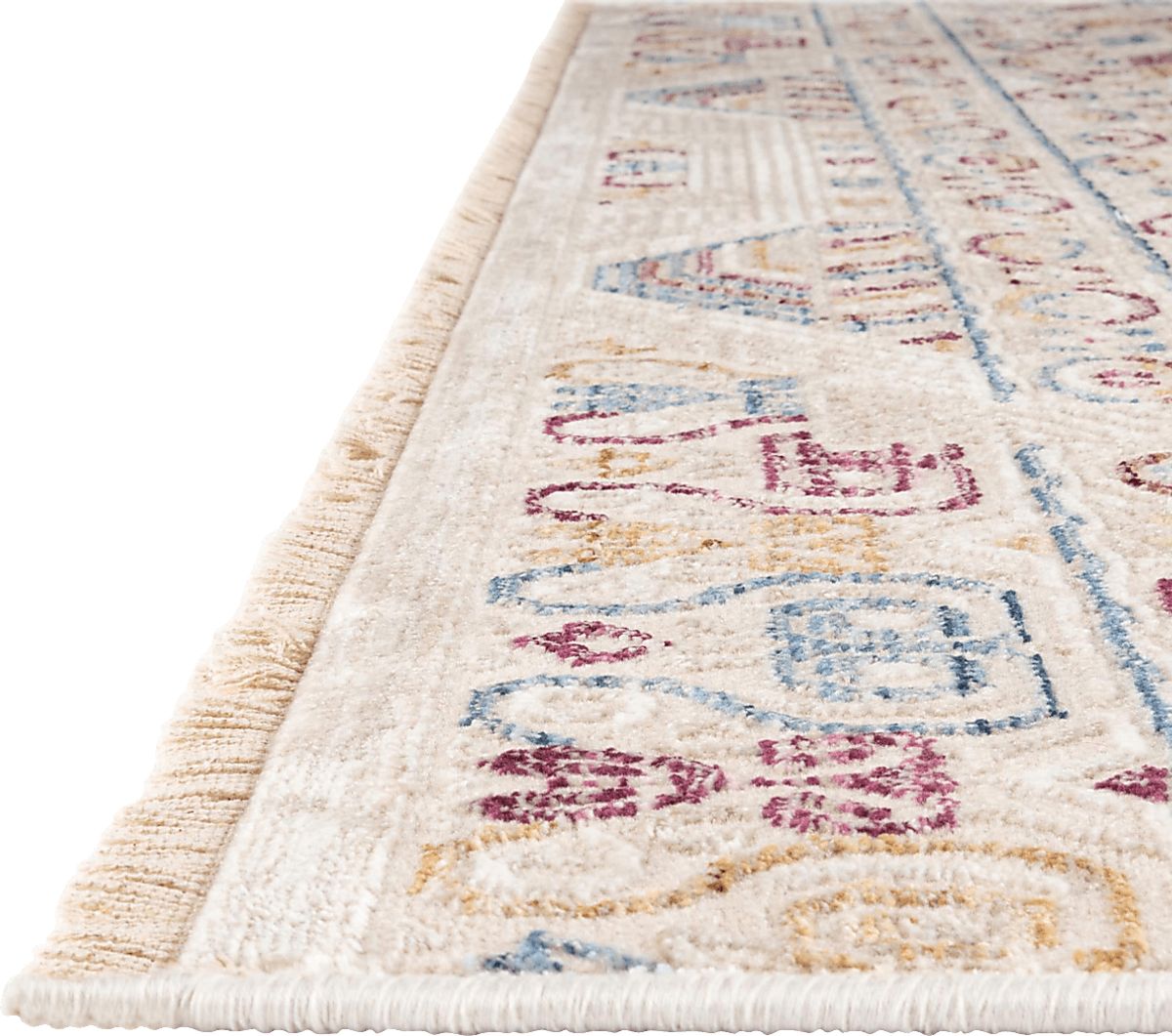 Zulfa Burgundy,Ivory Beige,Red Rugs | Rooms to Go