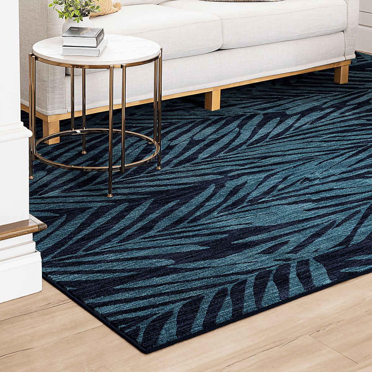 Zumin Black,Turquoise Black,Blue Rug | Rooms to Go