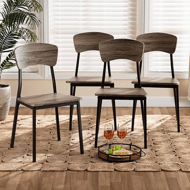 Zumwalt Brown Side Chair Set of 4 - Thumbnail - Image 2