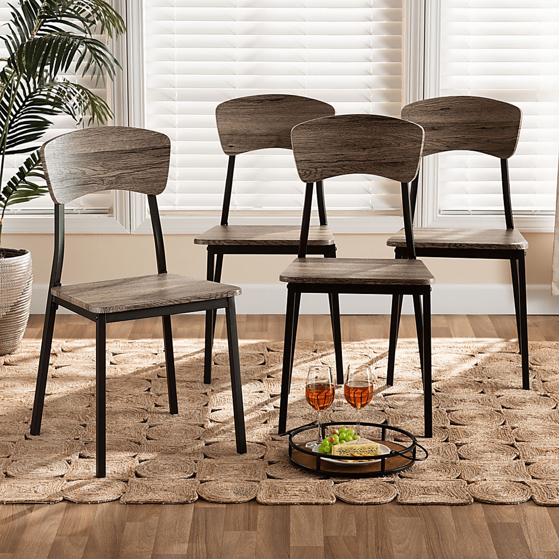 Zumwalt Brown Side Chair Set of 4 - Image 2