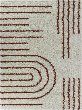 Zunees Orange/Multi 7'10 x 10' Rug