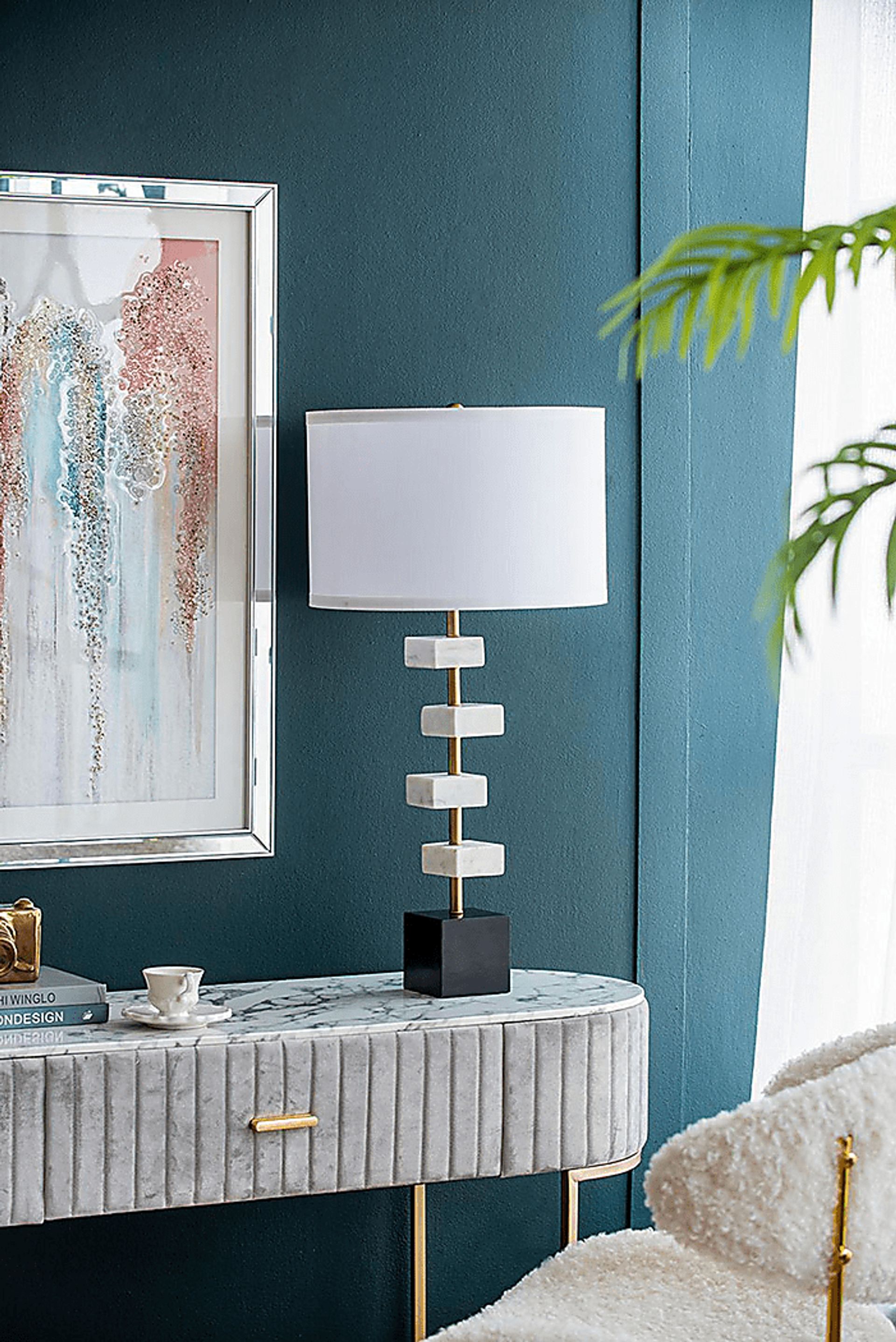 Zurraquin Avenue White Lamp - Image 2