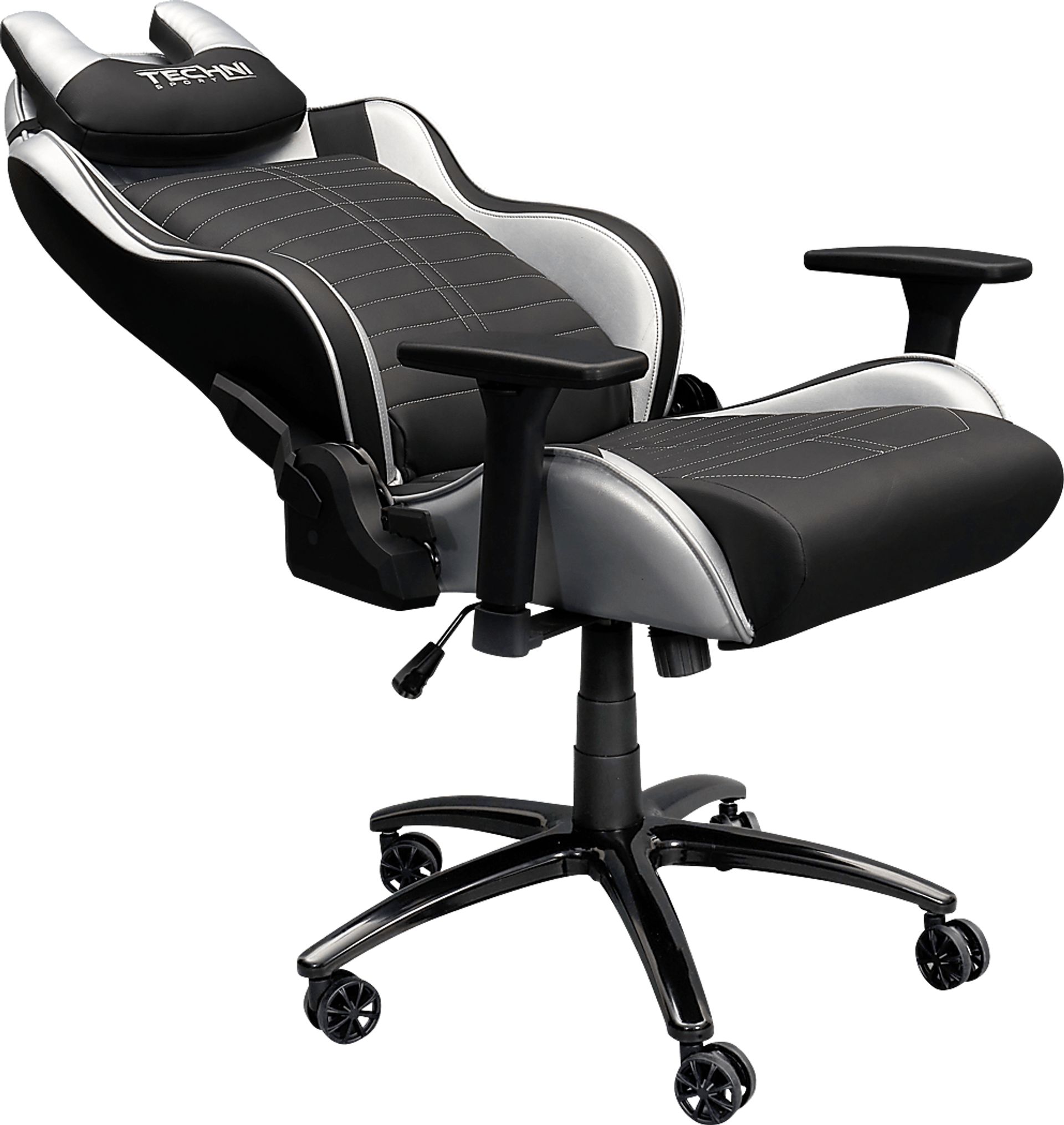 Zursa Black/Silver Gaming Chair - Image 11