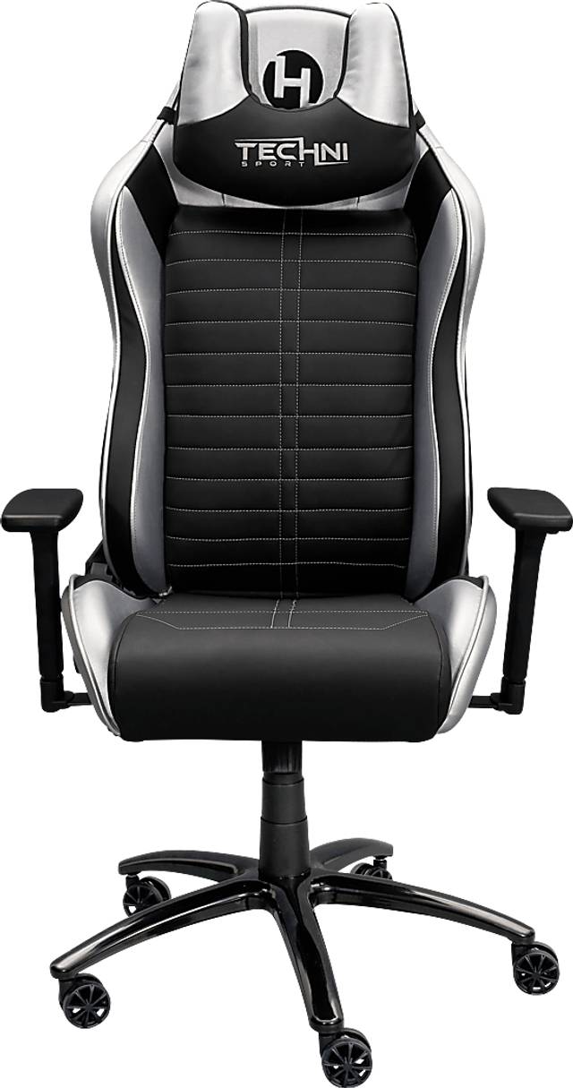 Zursa Black/Silver Gaming Chair - Thumbnail - Image 5