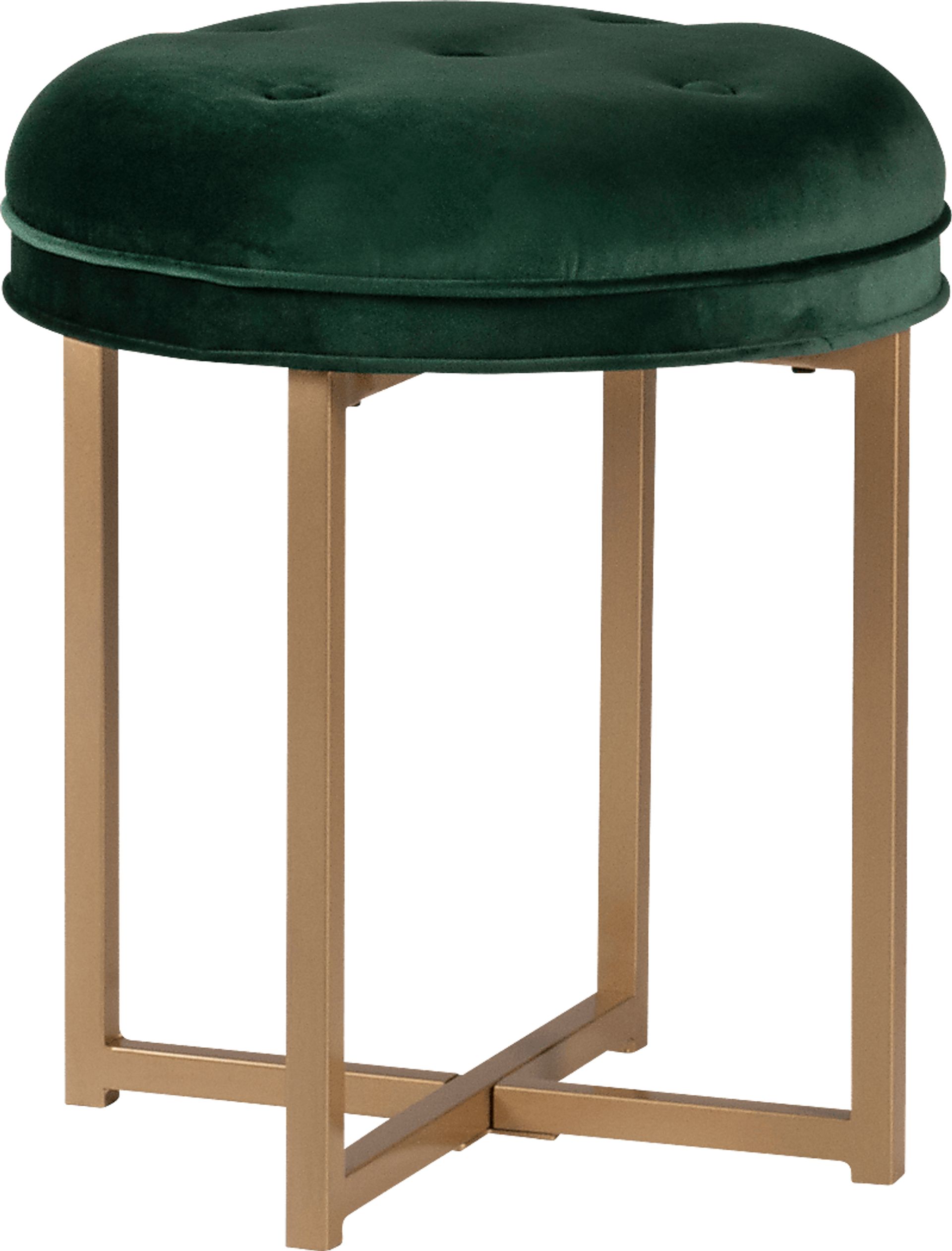 Zygmont Green Vanity Stool - Image 1