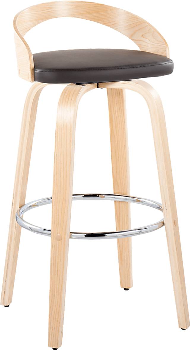 Zykaan X Brown Swivel Barstool, Set of 2 - Thumbnail - Image 6